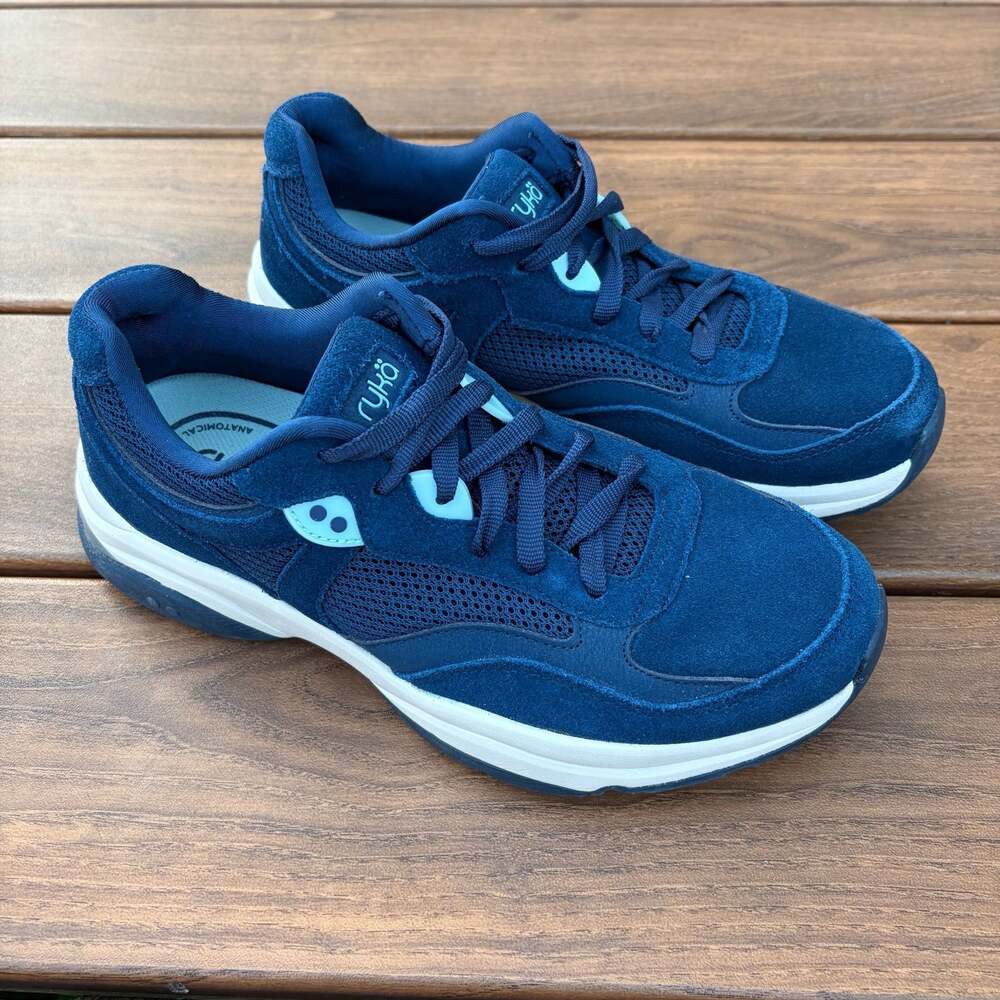Ryka Women's Nova Sneakers/Walking Shoes Blue & White Size 9 Wide